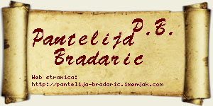 Pantelija Bradarić vizit kartica